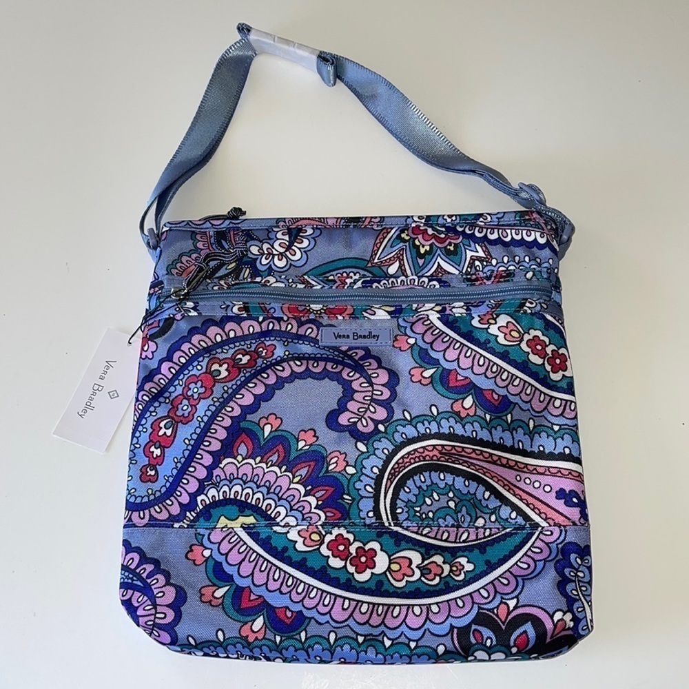 NWT Vera Bradley Lighten Up Slim Crossbody Kona Paisley Bag